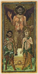 Der Teufel, Faksimile einer Tarotkarte aus dem 